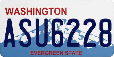 WA license plate ASU6228