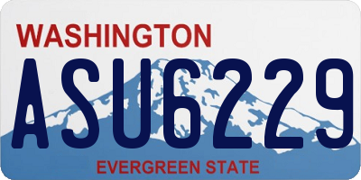 WA license plate ASU6229