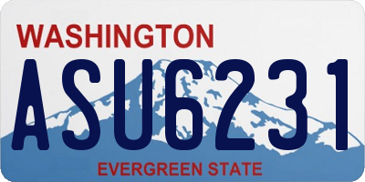 WA license plate ASU6231