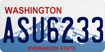 WA license plate ASU6233