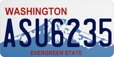 WA license plate ASU6235