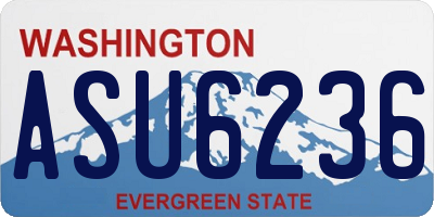 WA license plate ASU6236