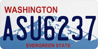 WA license plate ASU6237