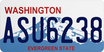 WA license plate ASU6238