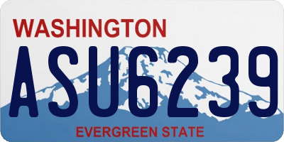WA license plate ASU6239
