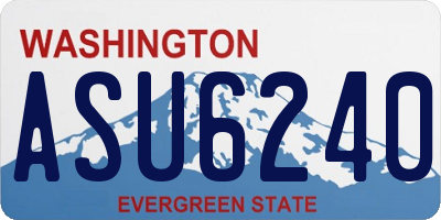 WA license plate ASU6240