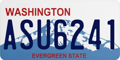 WA license plate ASU6241