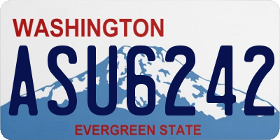 WA license plate ASU6242