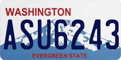 WA license plate ASU6243