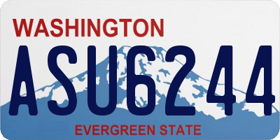 WA license plate ASU6244