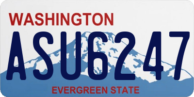 WA license plate ASU6247