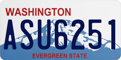 WA license plate ASU6251