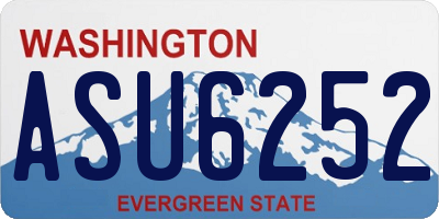 WA license plate ASU6252