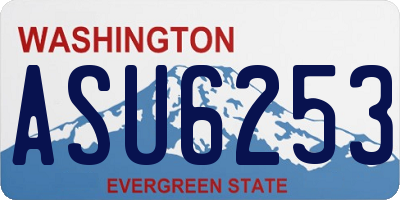 WA license plate ASU6253
