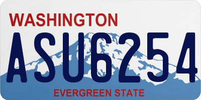 WA license plate ASU6254
