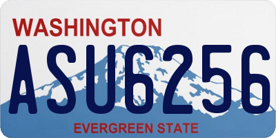 WA license plate ASU6256