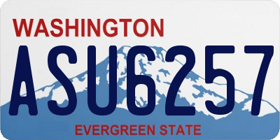 WA license plate ASU6257
