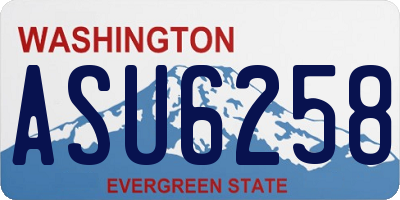 WA license plate ASU6258
