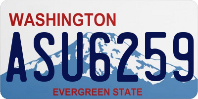 WA license plate ASU6259