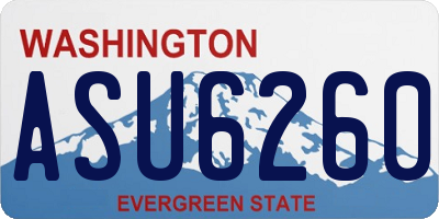 WA license plate ASU6260