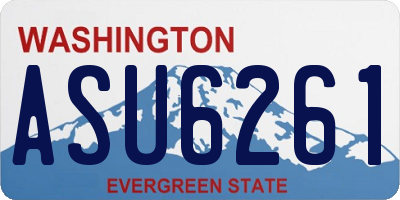 WA license plate ASU6261
