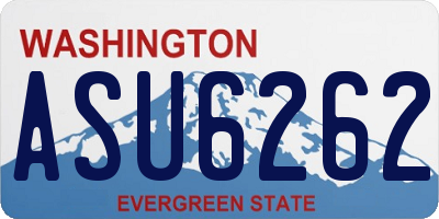 WA license plate ASU6262