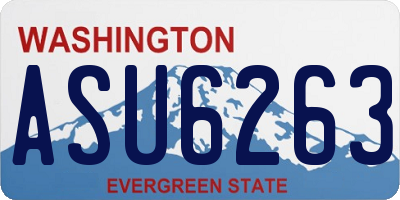 WA license plate ASU6263