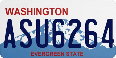 WA license plate ASU6264