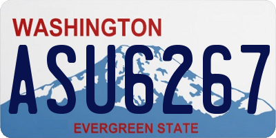 WA license plate ASU6267