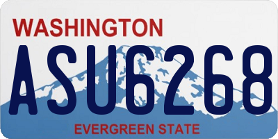 WA license plate ASU6268