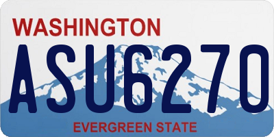 WA license plate ASU6270