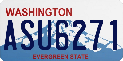 WA license plate ASU6271
