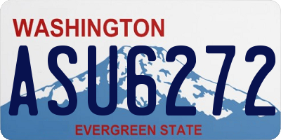 WA license plate ASU6272