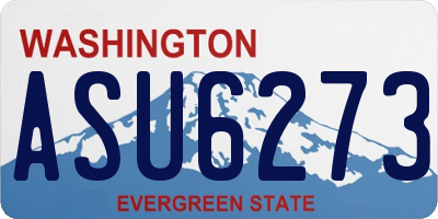 WA license plate ASU6273