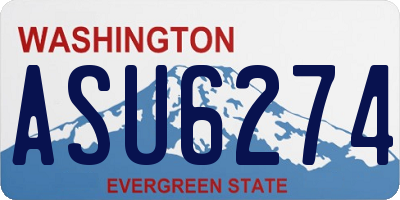 WA license plate ASU6274