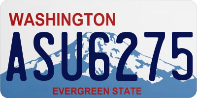 WA license plate ASU6275