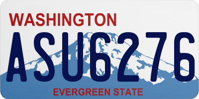 WA license plate ASU6276