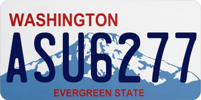 WA license plate ASU6277