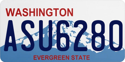 WA license plate ASU6280
