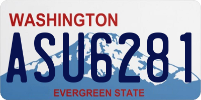 WA license plate ASU6281
