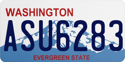 WA license plate ASU6283