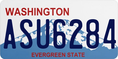 WA license plate ASU6284
