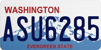 WA license plate ASU6285