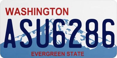 WA license plate ASU6286