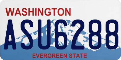 WA license plate ASU6288