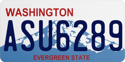 WA license plate ASU6289