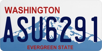 WA license plate ASU6291