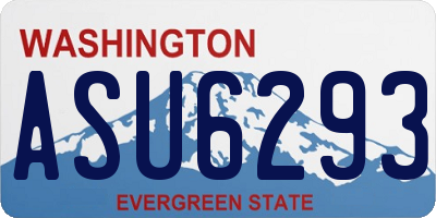 WA license plate ASU6293
