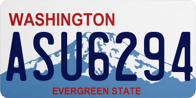 WA license plate ASU6294