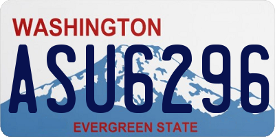 WA license plate ASU6296